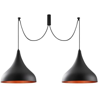 Lustra Berceste N-1392, Noor, 131 x 127 cm, 2 x E27, 100W, negru Lustra Berceste N-1392, Noor, 131 x 127 cm, 2 x E27, 100W, negru