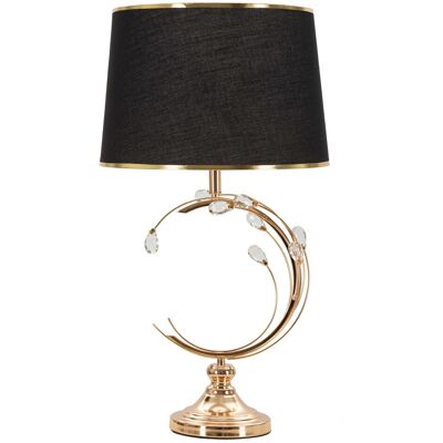 Lampa de masa Bruxelles, Mauro Ferretti, 1 x E27, 40W, 36x65 cm, fier/sticla, negru/auriu Lampa de masa Bruxelles, Mauro Ferretti, 1 x E27, 40W, 36x65 cm, fier/sticla, negru/auriu