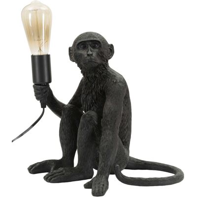 Lampa de masa Monkey Sitting, Mauro Ferretti, 1 x E27, 40W, 33x33x32 cm, polirasina, negru Lampa de masa Monkey Sitting, Mauro Ferretti, 1 x E27, 40W, 33x33x32 cm, polirasina, negru