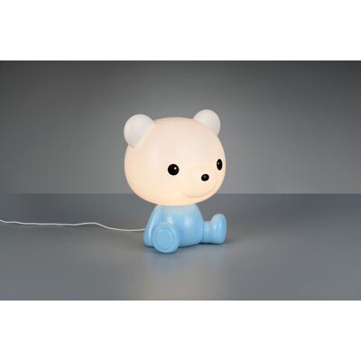 Lampa de masa Cutie, RL, 21x19x25.5 cm, 0.3W, 1x SMD, plastic, albastru Lampa de masa Cutie, RL, 21x19x25.5 cm, 0.3W, 1x SMD, plastic, albastru