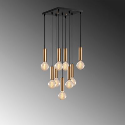 Lustra, Tempo - 6027, Tatum, 50 x 50 x 136 cm, 9 x E27, 40W, aramiu antic Lustra, Tempo - 6027, Tatum, 50 x 50 x 136 cm, 9 x E27, 40W, aramiu antic