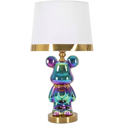 Lampa de masa Bear, Mauro Ferretti, Ø30 x 54 cm, 1 x E27, 40W, ceramica/fier, multicolor Lampa de masa Bear, Mauro Ferretti, Ø30 x 54 cm, 1 x E27, 40W, ceramica/fier, multicolor