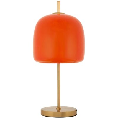 Lampa de masa Oldy, Mauro Ferretti, 1 x E27, 40W, 30x53 cm, fier/sticla, auriu/portocaliu Lampa de masa Oldy, Mauro Ferretti, 1 x E27, 40W, 30x53 cm, fier/sticla, auriu/portocaliu
