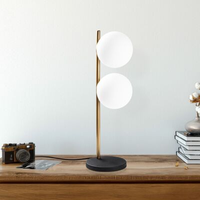 Lampa de masa, Opviq, 521SHN2272, Auriu / Alb / Negru Lampa de masa, Opviq, 521SHN2272, Auriu / Alb / Negru