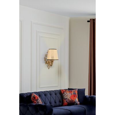 Aplica de perete, Opviq, 390FLH2356, Natural / Aur Aplica de perete, Opviq, 390FLH2356, Natural / Aur