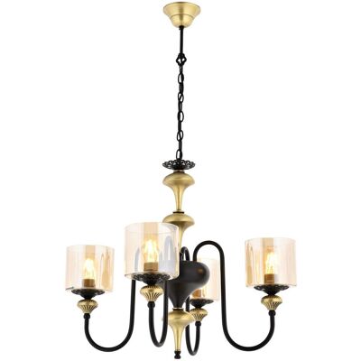Aurora Lustra, Opviq, 301AUR1126, Metal, Vintage / Negru Aurora Lustra, Opviq, 301AUR1126, Metal, Vintage / Negru