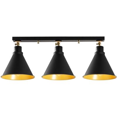 Lustra Berceste N-677, Noor, 26 x 72 cm, 3 x E27, 100W, negru Lustra Berceste N-677, Noor, 26 x 72 cm, 3 x E27, 100W, negru