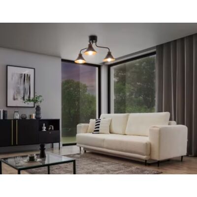 Lustra ELTAP, Detmer, 66x29 cm, 3xE27, 15W, otel, negru/auriu Lustra ELTAP, Detmer, 66x29 cm, 3xE27, 15W, otel, negru/auriu