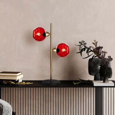 Lampa de masa, Opviq, 521SHN3669, Roșu / Auriu Lampa de masa, Opviq, 521SHN3669, Roșu / Auriu