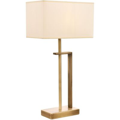 Lampa de masa, ML-9109-1E, Aurora, 30 x 18 x 60 cm, 1 x E27, 60W, crem/aramiu antic Lampa de masa, ML-9109-1E, Aurora, 30 x 18 x 60 cm, 1 x E27, 60W, crem/aramiu antic