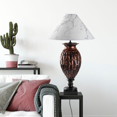 Lampa de masa, Opviq, 897TNL1107, Maro/Alb Lampa de masa, Opviq, 897TNL1107, Maro/Alb