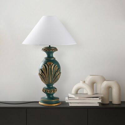 Lampa de masa, Opviq, 897TNL1115, Verde/Alb Lampa de masa, Opviq, 897TNL1115, Verde/Alb