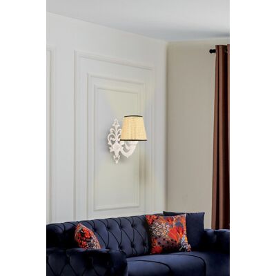 Aplica de perete, Opviq, 390FLH2357, Natural/Alb Aplica de perete, Opviq, 390FLH2357, Natural/Alb