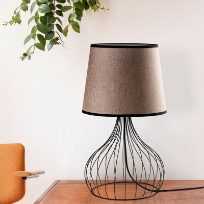 Lampa de masa, Opviq, 892OPV2570, Negru / Maro deschis Lampa de masa, Opviq, 892OPV2570, Negru / Maro deschis