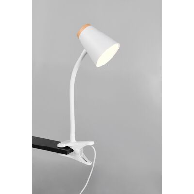Lampa de masa Pongo, RL, 9.5x33 cm, 4.5W, 1x SMD, plastic, alb/natur Lampa de masa Pongo, RL, 9.5x33 cm, 4.5W, 1x SMD, plastic, alb/natur