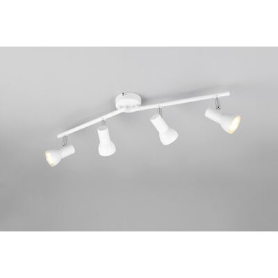 Plafoniera Cantar, RL NOW, 60.5x8x15.5 cm, 5W, 4x GU10, metal, alb mat Plafoniera Cantar, RL NOW, 60.5x8x15.5 cm, 5W, 4x GU10, metal, alb mat