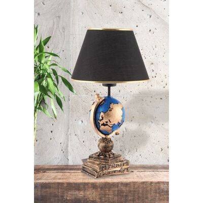 Lampa de masa, Opviq, 390FLH2250, Negru / Albastru / Auriu Lampa de masa, Opviq, 390FLH2250, Negru / Albastru / Auriu