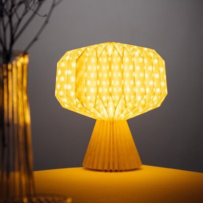 Lampa de masa forma geometrica Galla, Homla, 27x38 cm, 25W, 1x E14, hartie, ecru Lampa de masa forma geometrica Galla, Homla, 27x38 cm, 25W, 1x E14, hartie, ecru