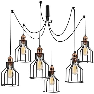 Candelabru Alacati N-1091, Noor, 110 x 137 cm, 6 x E27, 100W, negru Candelabru Alacati N-1091, Noor, 110 x 137 cm, 6 x E27, 100W, negru
