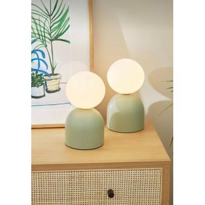 Lampa de masa, Opviq, 751ARL1121, Metal, Verde Mentă / Alb Lampa de masa, Opviq, 751ARL1121, Metal, Verde Mentă / Alb