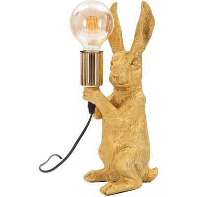 Veioza, Mauro Ferretti, Rabbit, 13 x 17 x 35.5 cm, polirasina/fier, auriu Veioza, Mauro Ferretti, Rabbit, 13 x 17 x 35.5 cm, polirasina/fier, auriu