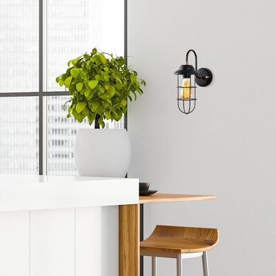 Aplica de perete, Mahoni - 13205, Fulgor, 12 x 25 x 32 cm, 1 x E27, 40W, negru Aplica de perete, Mahoni - 13205, Fulgor, 12 x 25 x 32 cm, 1 x E27, 40W, negru