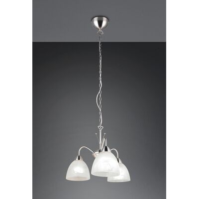 Lustra Dobby, RL, 43x150 cm, 10W, 3x E27, metal, nichel mat/alb Lustra Dobby, RL, 43x150 cm, 10W, 3x E27, metal, nichel mat/alb