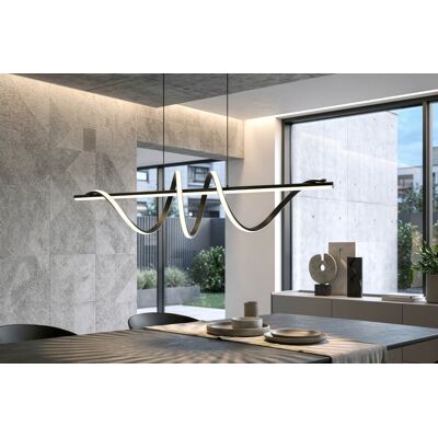 Candelabru, Mauro Ferretti, Spiral, banda LED integrata, 65W, 3000K / 4000K / 6000K, 101x25x30-150 cm, aluminiu/fier, negru/alb Candelabru, Mauro Ferretti, Spiral, banda LED integrata, 65W, 3000K / 4000K / 6000K, 101x25x30-150 cm, aluminiu/fier, negru/alb