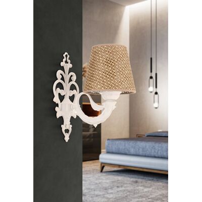 Aplica de perete, Opviq, 390FLH2363, Natural/Alb Aplica de perete, Opviq, 390FLH2363, Natural/Alb