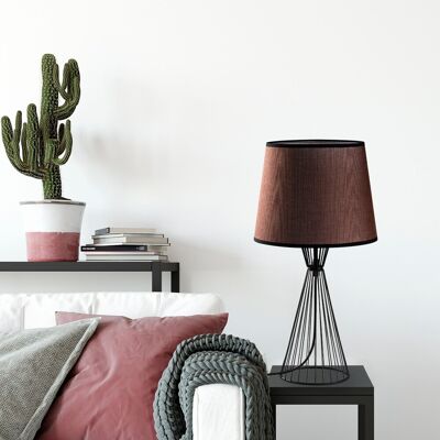 Lampa de masa, Opviq, 892OPV2495, Negru/Maro Lampa de masa, Opviq, 892OPV2495, Negru/Maro