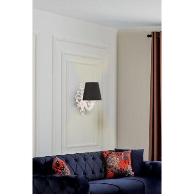 Aplica de perete, Opviq, 390FLH2355, Alb/Negru Aplica de perete, Opviq, 390FLH2355, Alb/Negru
