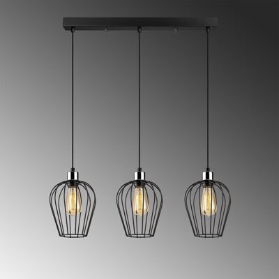 Lustra, Tel - 6701, Opviq, 70 x 20 x 115 cm, 3 x E27, 40W, negru Lustra, Tel - 6701, Opviq, 70 x 20 x 115 cm, 3 x E27, 40W, negru