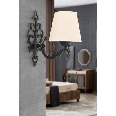 Aplica de perete, Opviq, 390FLH2334, Crem/Negru Aplica de perete, Opviq, 390FLH2334, Crem/Negru