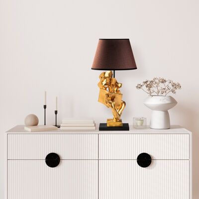 Lampa de masa, Opviq, 897TNL1127, Auriu/Maro Lampa de masa, Opviq, 897TNL1127, Auriu/Maro