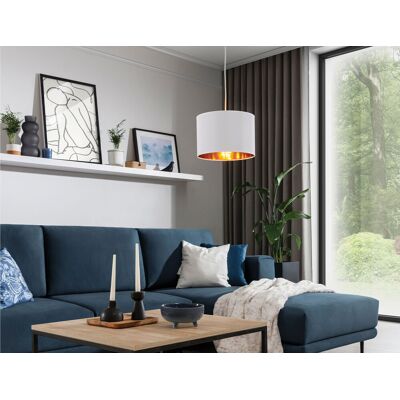 Lustra ELTAP, Vespillo, 25x110 cm, 1xE27, 15W, otel/PVC, alb/auriu Lustra ELTAP, Vespillo, 25x110 cm, 1xE27, 15W, otel/PVC, alb/auriu