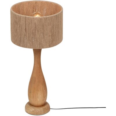 Lampa de masa Toba, TRIO, 24.5x54 cm, 10W, 1x E27, lemn, natur Lampa de masa Toba, TRIO, 24.5x54 cm, 10W, 1x E27, lemn, natur