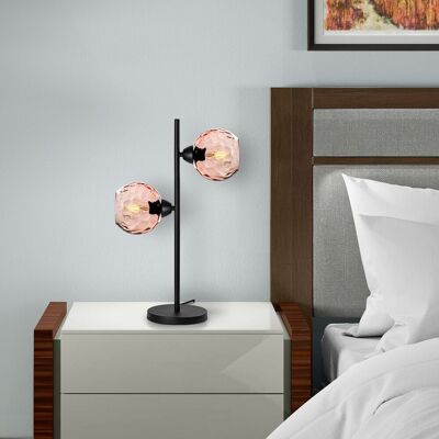 Lampa de masa, Opviq, 521SHN3666, Roz/Negru Lampa de masa, Opviq, 521SHN3666, Roz/Negru