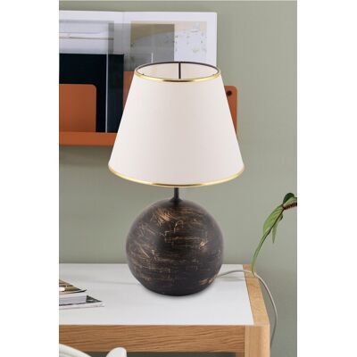 Lampa de masa, Opviq, 390FLH2255, Negru / Alb / Auriu Lampa de masa, Opviq, 390FLH2255, Negru / Alb / Auriu