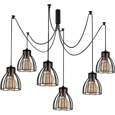 Candelabru Kemah N-1233, Noor, 106 x 135 cm, 3 x E27, 100W, negru Candelabru Kemah N-1233, Noor, 106 x 135 cm, 3 x E27, 100W, negru