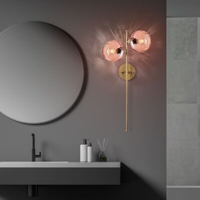 Aplica de perete, Opviq, 521SHN3707, Roz/Auriu Aplica de perete, Opviq, 521SHN3707, Roz/Auriu