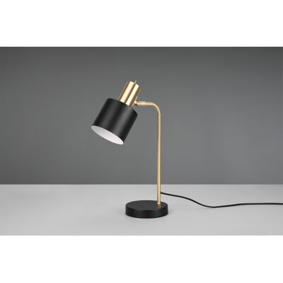Lampa de masa Adam, RL, 14x28x43.5 cm, 10W, 1x E14, metal, auriu/negru Lampa de masa Adam, RL, 14x28x43.5 cm, 10W, 1x E14, metal, auriu/negru