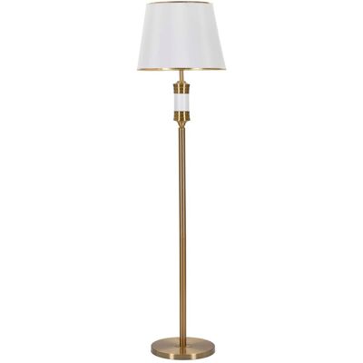 Lampadar Whity, Mauro Ferretti, Ø41 x 160 cm, 1 x E27, 40W, fier/textil, auriu/alb Lampadar Whity, Mauro Ferretti, Ø41 x 160 cm, 1 x E27, 40W, fier/textil, auriu/alb