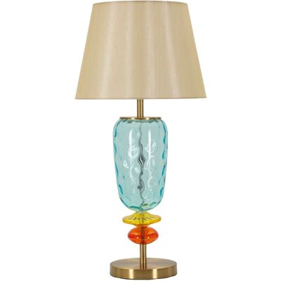 Lampa de masa Colorful, Mauro Ferretti, 1 x E27, 40W, 35x73 cm, fier/sticla, multicolor Lampa de masa Colorful, Mauro Ferretti, 1 x E27, 40W, 35x73 cm, fier/sticla, multicolor