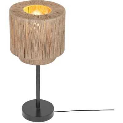 Lampa de masa Smilla, TRIO, 21x45 cm, 10W, 1x E27, metal, negru mat/bej Lampa de masa Smilla, TRIO, 21x45 cm, 10W, 1x E27, metal, negru mat/bej