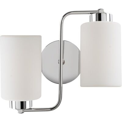 Aplica de perete Balcova N-346, Noor, 28 x 32 cm, 2 x E27, 100W, argintiu Aplica de perete Balcova N-346, Noor, 28 x 32 cm, 2 x E27, 100W, argintiu