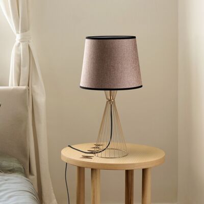 Lampa de masa, Opviq, 892OPV2500, Auriu / Maro deschis Lampa de masa, Opviq, 892OPV2500, Auriu / Maro deschis