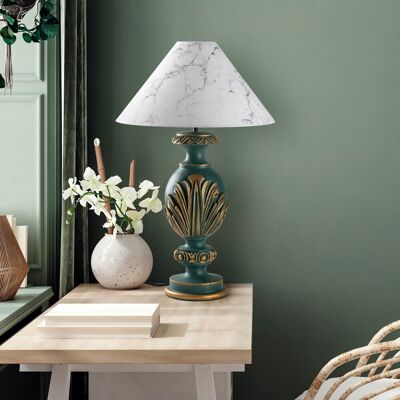 Lampa de masa, Opviq, 897TNL1112, Verde/Alb Lampa de masa, Opviq, 897TNL1112, Verde/Alb