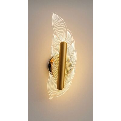 Aplica de perete, Opviq, 751ARL1148, Metal, Auriu / Transparent Aplica de perete, Opviq, 751ARL1148, Metal, Auriu / Transparent