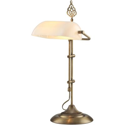 Lampa de masa, ML-9063-White, Avonni, 30 x 20 x 56 cm, 1 x E27, 60W, alb/aramiu antic Lampa de masa, ML-9063-White, Avonni, 30 x 20 x 56 cm, 1 x E27, 60W, alb/aramiu antic