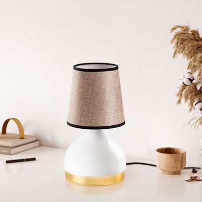 Lampa de masa, Opviq, 892OPV2557, Alb/Maro deschis Lampa de masa, Opviq, 892OPV2557, Alb/Maro deschis